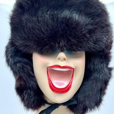 Vintage Fur Hat With Quilted Lining