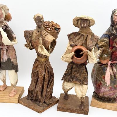 (5) Paper Mache Mexican Figurines 
