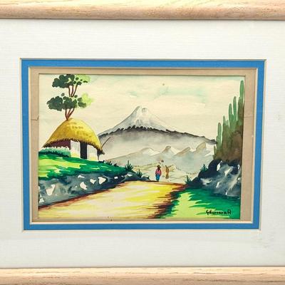 Signed G Herrera Watercolor