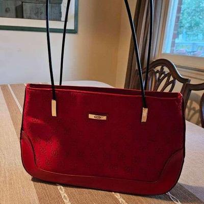 Faux Chanel Red Purse, Chanel Clip Earrings 