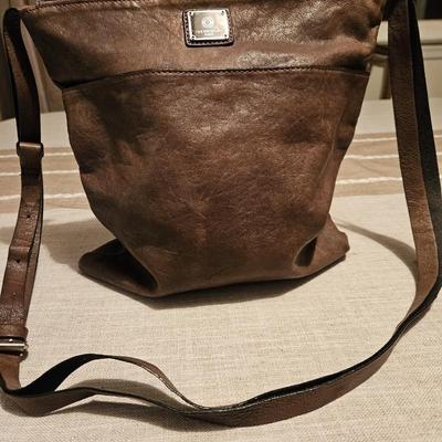 Sequoia Paris Taupe Crossbody Leather Purse