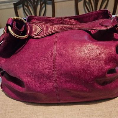 Rebecca Minkoff Raspberry Leather Hobo Purse