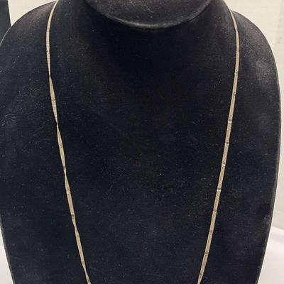 Vintage Antique Inlaid Marcasite Sterling Chain With A Crystal Golf Bag Pendant 