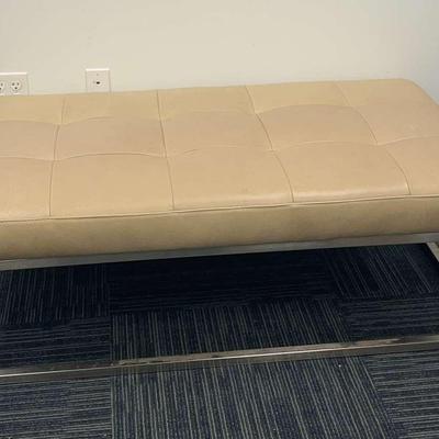 Copley Metal & Leather Bench