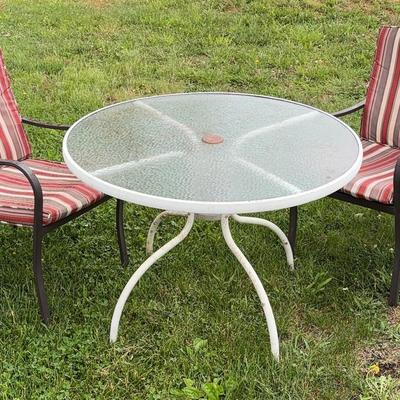 Glads Top Metal Patio Table and Chairs (incl. Cushions)