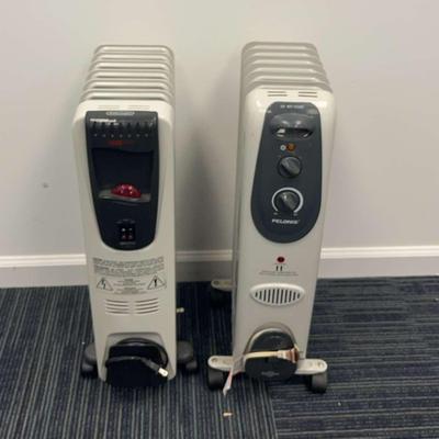 Electric Oil-Filled Radiator Portable Space Heaters (2)