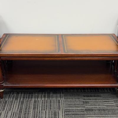 Lane Coffee Table and Leather Top End Tables