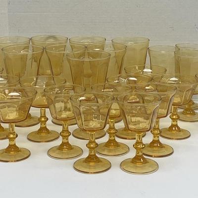 Vintage Amber Glassware
