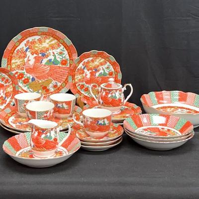 Imari Peacock China By Arita Made In Japan (23 Pieces)
