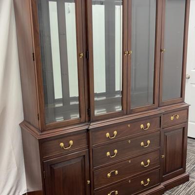 Harden Furniture Lit China Cabinet with Silver Drawer (2pc)