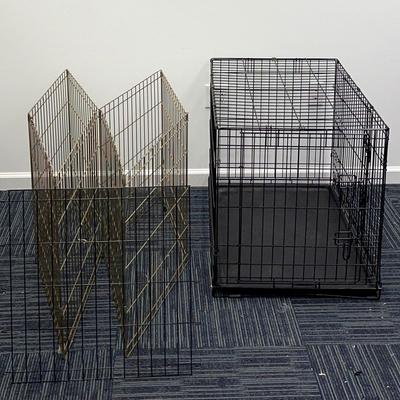 Wire Crate And Ex Pen For Small Dog