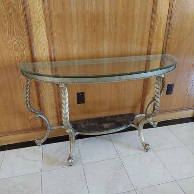 Sale Photo Thumbnail #12: Half moon glass console