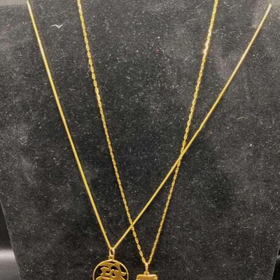 Two 18k Gold Necklaces