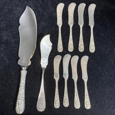 “S. Kirk & Son Sterling” Butter Knives