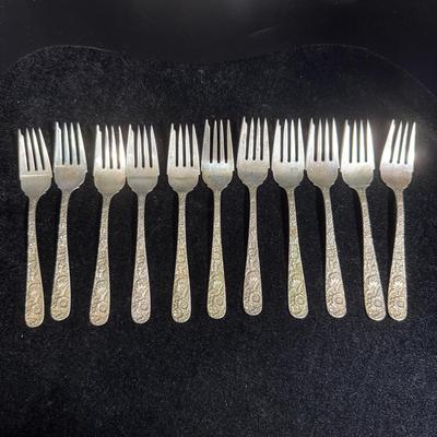 “S. Kirk & Son Sterling” Salad Forks 