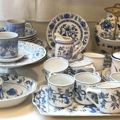 Blue And White China And Service