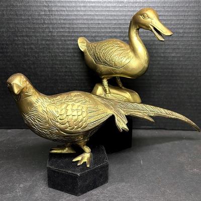 Brass Duck and Pheasant 