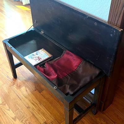Wooden Piano Storage Bench and More