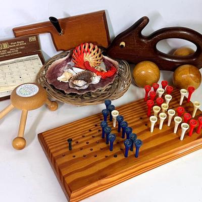 Wooden Peg Solitaire Game and More