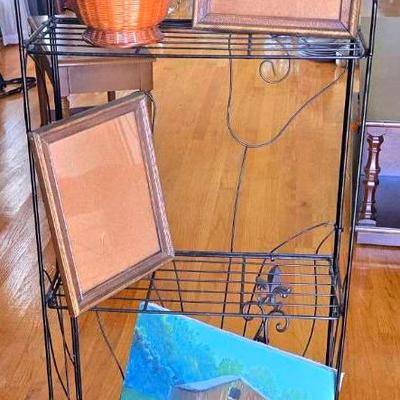 Metal Rack, Picture Frames, and More