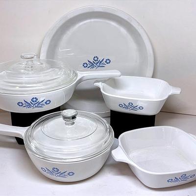 Vintage “Corning Ware” Blue Cornflower Assortment 