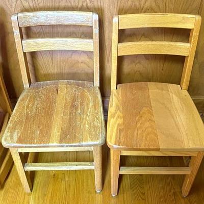 Wooden Oak Child Chairs #3