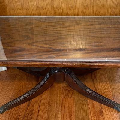 Modern Wooden Glass Top Coffee Table