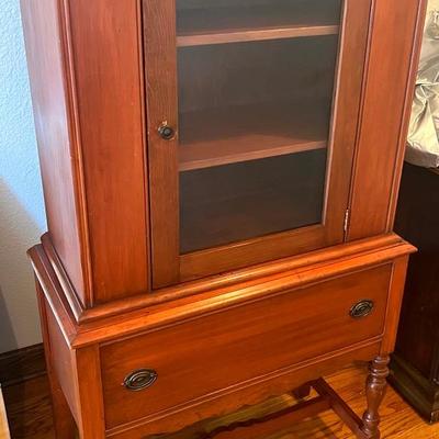 Antique Walnut China Cabinet