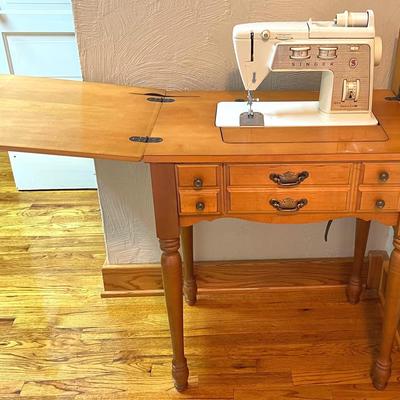 Vintage “Singer” Touch & Sew Machine and Table