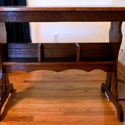 Antique Table with Book Shelf