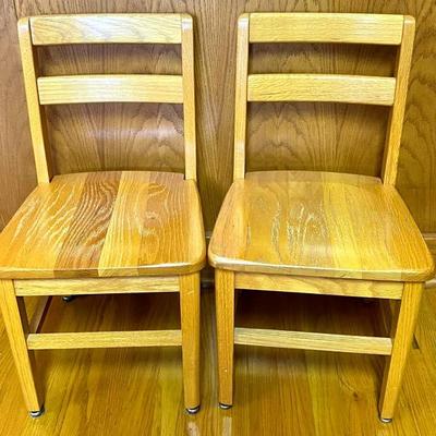 Wooden Oak Child Chairs