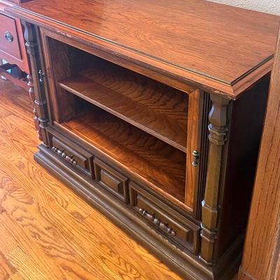 Vintage Wooden Media Cabinet