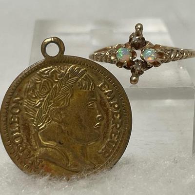 Vintage Coin Pendant and Ring