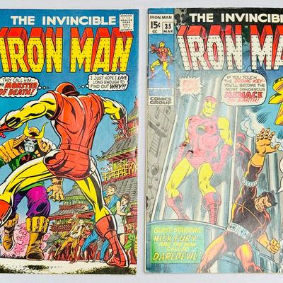 1970 Iron Man Comics # 30 and 35 / VG