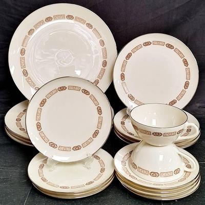 Vintage Lenox "Shalimar" Partial Set:  Plates & Two Tea Cups
