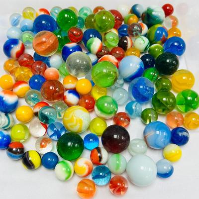 (100+) Antique to Vintage Glass Marbles