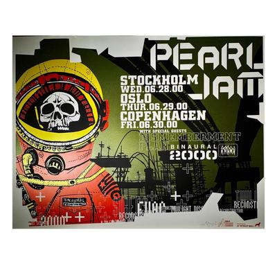 Ames Design - *signed* Pearl Jam Binaural Stockholm Poster 