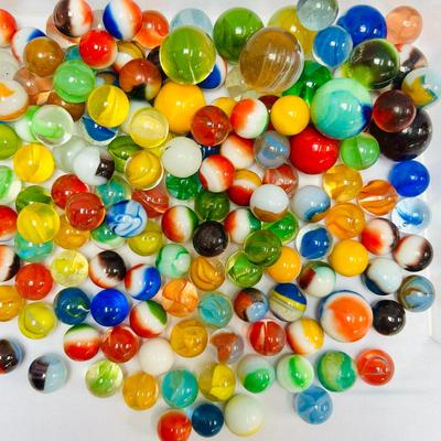 (143) Antique and Vintage Glass Marbles