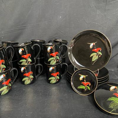 Otagiri "Humming Bird" Dinnerware:  Plates, Coasters & Mugs 