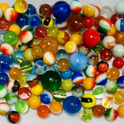 (120) Antique and Vintage Glass Marbles