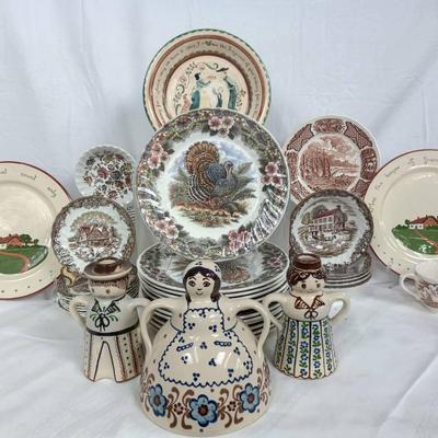 39pc Mixed Ironstone And China Collection 