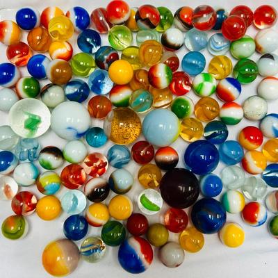 (116) Antique and Vintage Glass Marbles