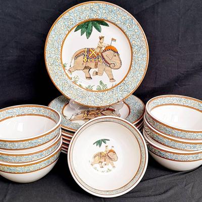 World Market Voyage Elephant Salad Plates And Bowls