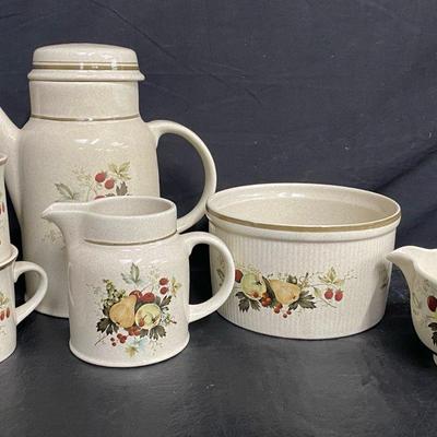 Royal Doulton Lambeth "Cornwall" Stoneware Mugs, Coffee Pot & Serving Ware