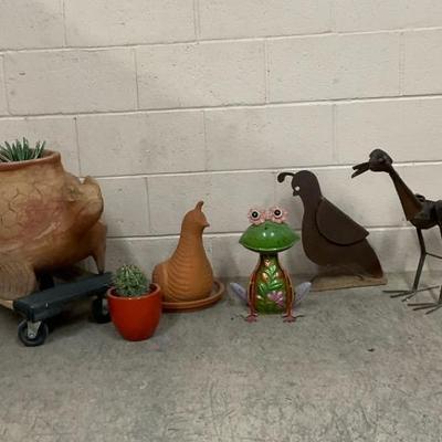 Terra-cotta Animal Planters & Metal Animal Garden Art
