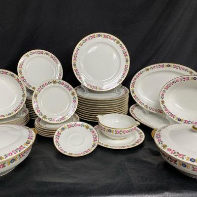 Limoges China / Partial Set:  Dinner & Salad Plates, Bowls & Serving Ware