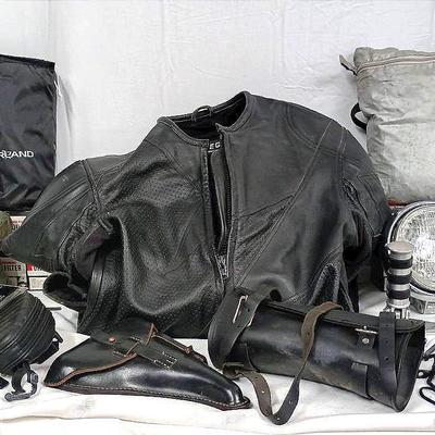 Cycle Gear Padded Leather Jumpsuit W/ Bike Mechanic Supplies