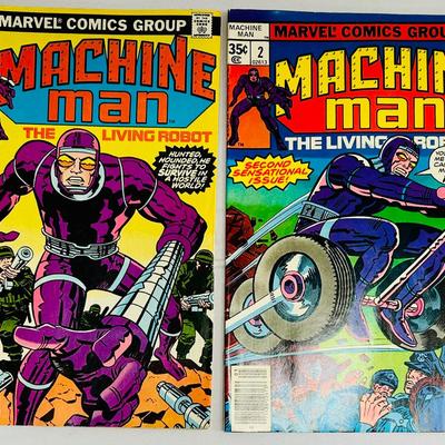 1978 Marvel Machine Man #s 1 and 2 / Newsstand