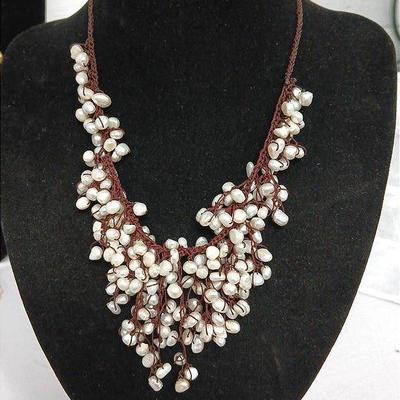Genuine Freshwater Seed Pearl Waterfall Necklace