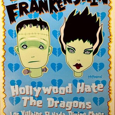 *SIGNED* Electric Frankenstein Martini Lounge Poster 